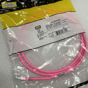 Hubbell 5ft HC6PK05 Pink Cat6A Network Cable Patch Cord Nextspeed Ascent 6a LAN